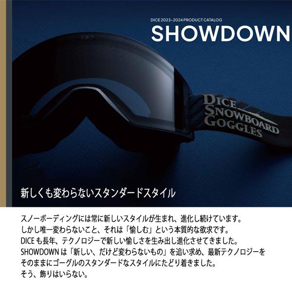 スノーボード スキー ゴーグル 23-24 DICE ダイス SHOWDOWN ショウダウン 調光×ULTRAライトグレイ×ライトシルバーミラー 23-24-GG-DIC｜move-select｜03