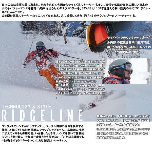 スキー ゴーグル 21-22 SWANS スワンズ RIDGELINE リッジライン
