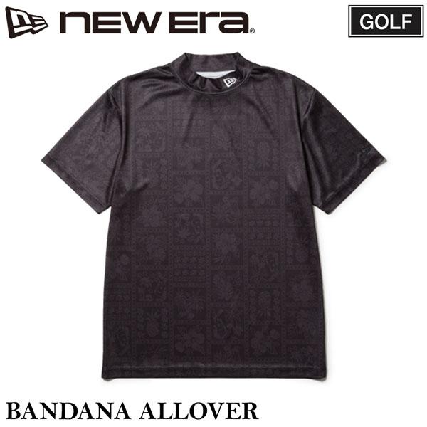 ニューエラ ゴルフ シャツ NEW ERA 半袖 モックネックシャツ BANDANA ALLOVER ブラック GOLF ポリエステル メール便配送 | NEW ERA | 06