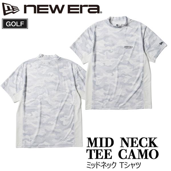 ニューエラ ゴルフ ウェア NEW ERA 半袖 ミッドネック Tシャツ カモ ホワイト GOLFウェア メール便配送 | NEW ERA | 06