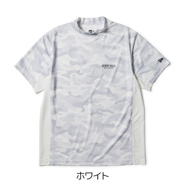 ニューエラ ゴルフ ウェア NEW ERA 半袖 ミッドネック Tシャツ カモ ホワイト GOLFウェア メール便配送 | NEW ERA | 07