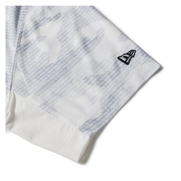 ニューエラ ゴルフ ウェア NEW ERA 半袖 ミッドネック Tシャツ カモ ホワイト GOLFウェア メール便配送 | NEW ERA | 09