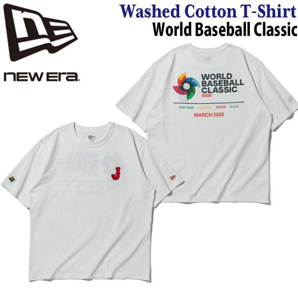 ニューエラ Tee NEW ERA 半袖 ウォッシュド コットン Tシャツ WBC LOGO オフホワイト メール便配送 | NEW ERA
