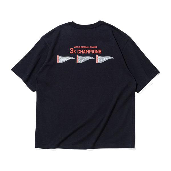 ニューエラ Tee NEW ERA 半袖 ウォッシュド コットン Tシャツ SAMURAI BASE ネイビー メール便配送 | NEW ERA | 08