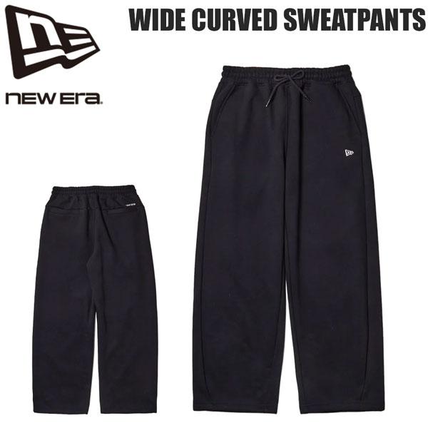 ニューエラ ワイド スウェットパンツ NEW ERA WIDE CURVED SWEATパンツ ブラック 綿 ポリエステル | NEW ERA