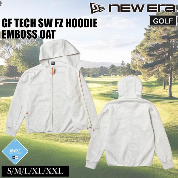 ニューエラ ゴルフ ウェア NEW ERA GOLF テックスウェット フルジップ フーディ エンボス加工 オートミール ポリエステル/綿 | NEW ERA | 01