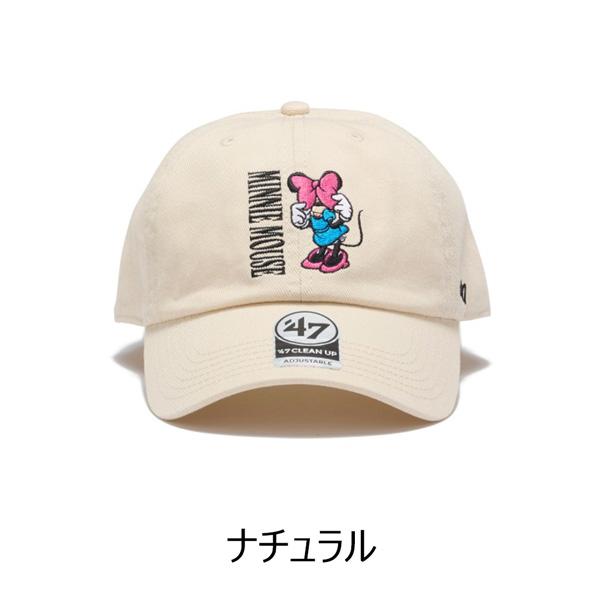 47ブランド キャップ ディズニー 47Brand CLEAN UP ミニーマウス ナチュラル 帽子 綿 | 47 | 02