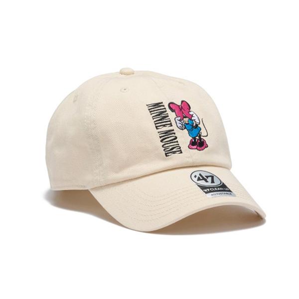 47ブランド キャップ ディズニー 47Brand CLEAN UP ミニーマウス ナチュラル 帽子 綿 | 47 | 03