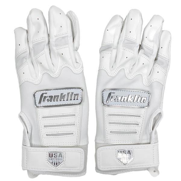 フランクリン ソフトボール 野球 バッティング手袋 一般用 Franklin CFX FP 両手用 20711 ホワイトシルバー メール便配送 | フランクリン | 05