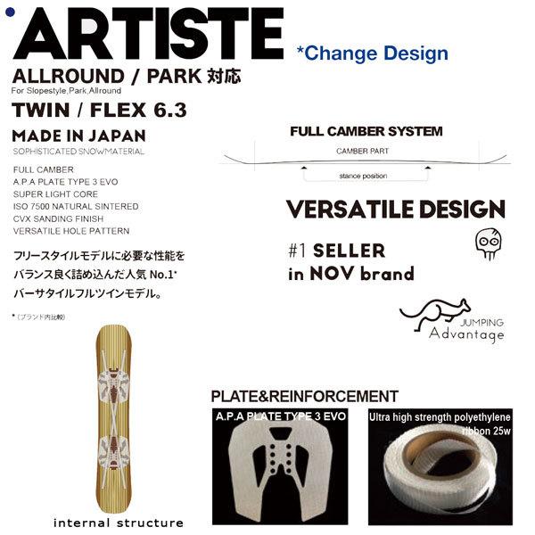 大人気 スノーボード 板 22-23 NOVEMBER ノーベンバー ARTIST アーティスト 22-23-BO-NOV 【1058382912】(37884円)