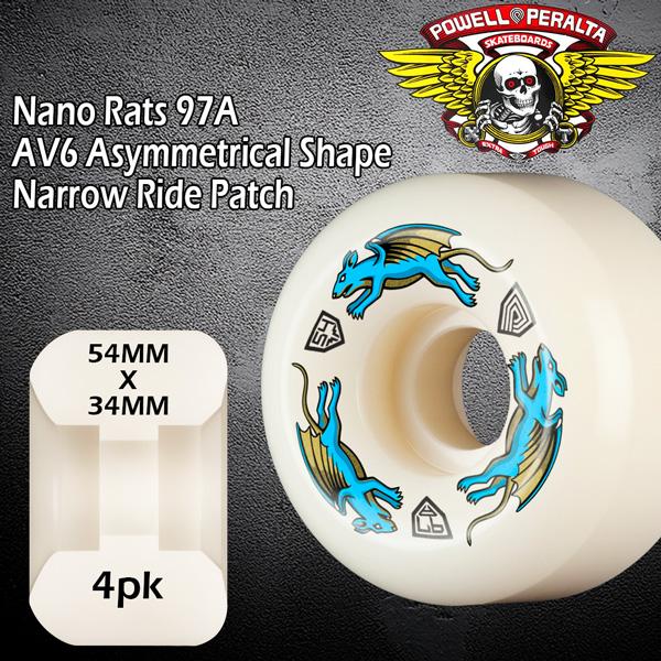 ウィール パウエルペラルタ POWELL PERALTA DRAGON FORMULA NANO RAT 54 x 34mm 97A AV6 4個セット ドラゴンフォーミュラー | ブランド登録なし