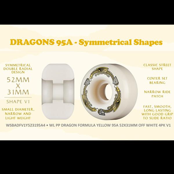 ウィール パウエルペラルタ POWELL PERALTA DRAGON FORMULA 52 x 31mm 95A V1 4個セット ドラゴンフォーミュラー | ブランド登録なし | 05