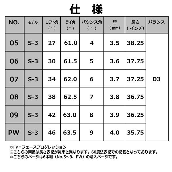 MIZUNO（ミズノ） ミズノプロ MizunoPro S-3 アイアンセット6本セット