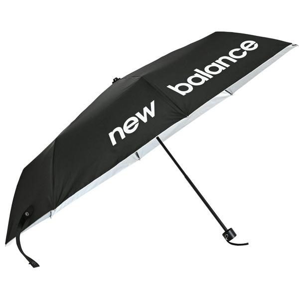 New balance ニューバランス 正規品 晴雨兼用 パラソル 全天候 UVカット アンブレラ 折り畳み 銀傘 日傘 雨傘 ACWVBPY ブラックホワイト BKW | New Balance | 01