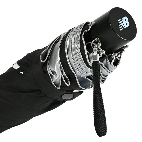 New balance ニューバランス 正規品 晴雨兼用 パラソル 全天候 UVカット アンブレラ 折り畳み 銀傘 日傘 雨傘 ACWVBPY ブラックホワイト BKW | New Balance | 05