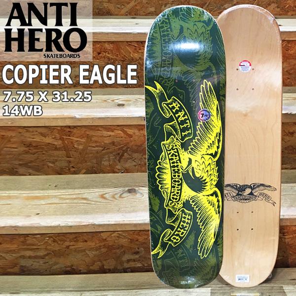 大注目】 スケボー デッキ ANTIHERO DECK COPIER EAGLE 7.75 X 31.25