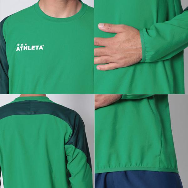 ATHLETA ピステ 長袖 緑 XO アスレタ ATHLETA メンズ サッカー/フットサル ピステシャツ