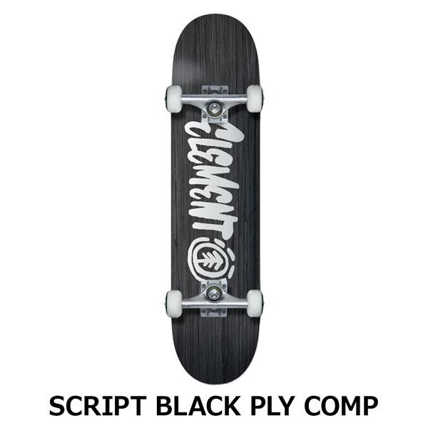 ELEMENT（エレメント） スケボー ELEMENT SCRIPT BLACK PLY COMP 7.375
