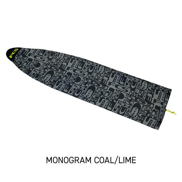 エフシーエス ボードケース FCS STRETCH ALL PURPOSE 5’9” MONOGRAM COAL/LIME サーフィン ソフトケース ショートボード用 | FCS | 02