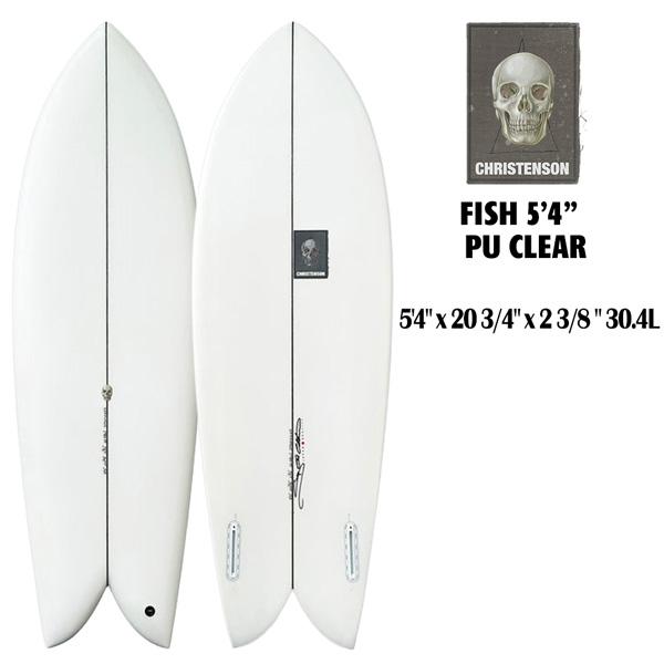 クリステンソン フィッシュ Christenson FISH 5'4” CLEAR Wet Sanded