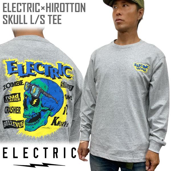 長袖Tシャツ エレクトリック ELECTRIC×HIROTTON SKULL L/S TEE 5.7oz生地 ヒロットン | ELECTRIC | 01
