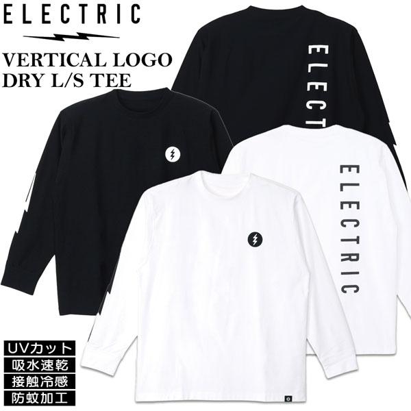 エレクトリック 長袖Tシャツ ELECTRIC VERTICAL LOGO DRY L/S TEE バーチカルロゴドライ ロンTee UVカット 防蚊加工 吸水速乾 接触冷感 25SS | ELECTRIC