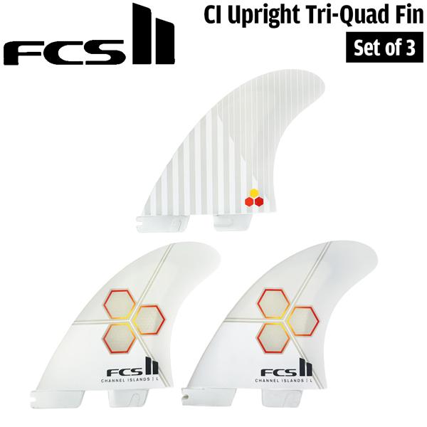FCS FCS2 フィン FCS II CI UPRIGHT PC WHITE/FLAME TRI RETAIL FINS