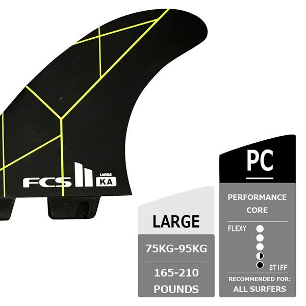 フィン FCS2 FCS エフシーエス KOLOHE ANDINO コロヘ アンディーノ KA PC Tri Retail Fins Black/Acid トライフィン | FCS | 02