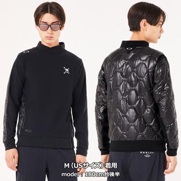 OAKLEY GOLF SKULL 防風 撥水 プルオーバージャケット黒 OAKLEY ゴルフ ウェア オークリー SKULL ハイブリッド プル