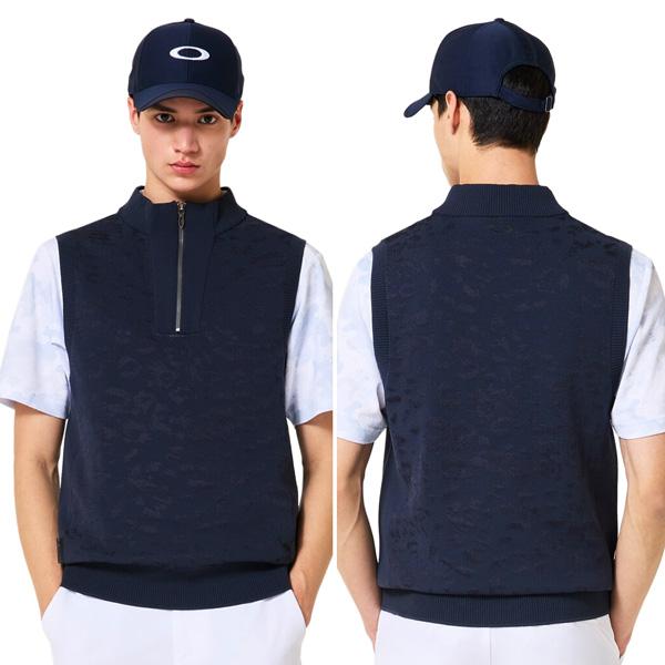 爆買 オークリー ゴルフ ウェア OAKLEY SKULL SPOTTED JACQUARD ハーフジップ ベスト GOLF | OAKLEY | 10