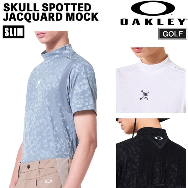 オークリー ゴルフ ウェア OAKLEY SKULL SPOTTED JACQUARD 半袖 モックネック シャツ GOLF メール便配送 | OAKLEY | 04