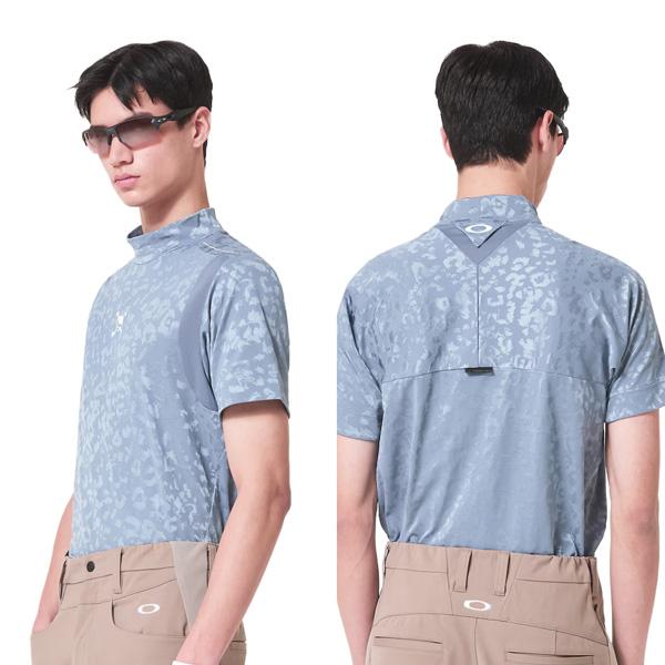 オークリー ゴルフ ウェア OAKLEY SKULL SPOTTED JACQUARD 半袖 モックネック シャツ GOLF メール便配送 | OAKLEY | 12