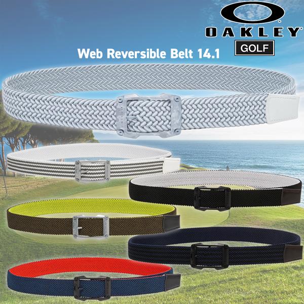 オークリー ゴルフ ベルト OAKLEY WEB リバーシブル ベルト 14.1 GOLF メンズ ウェスト〜95cm | OAKLEY