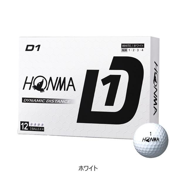 値引HONMA ゴルフ キャディバッグ ホワイト　ホンマゴルフボール 1ダ−ス付 HONMA GOLF（本間ゴルフ） ホンマ NEW D1 BT2401 ホワイト 1ダース