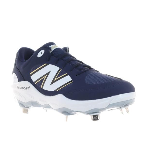 ニューバランス スパイク New Balance 野球 シューズ ウレタンソール 埋め込み金具 一般用 3000v7 Metal TN7 ネイビー ワイズ2E P革加工不可 | New Balance | 17