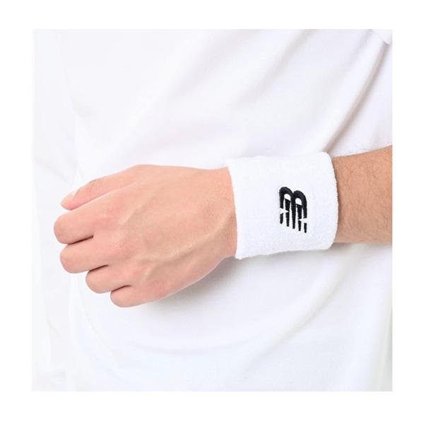 ニューバランス New Balance 野球 テニス ランニング ウェア NBロゴ刺繍 パフォーマンス リストバンド lam55663-WT メール便配送 | New Balance | 03