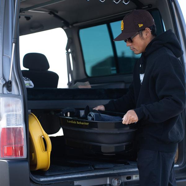 ローディッシュビヘイビア ビーチタブ Lordish Behavior LB beach tab ビーチバケツ BLACK 高機能バケツ 折りたたみ式 | SYNDICATE | 06