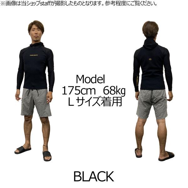 ローディッシュビヘイビア ラッシュガード 25 LordishBehavior Rush Protect Jacket Hood BLACK サーフィンの画像