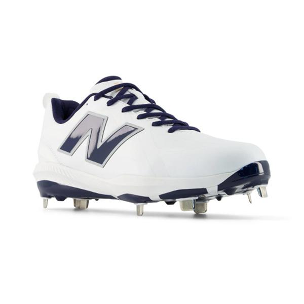 ひこちゃん New Balance ホワイト スパイクシューズ New Balance（ニューバランス） 野球スパイクシューズ ウレタンソール