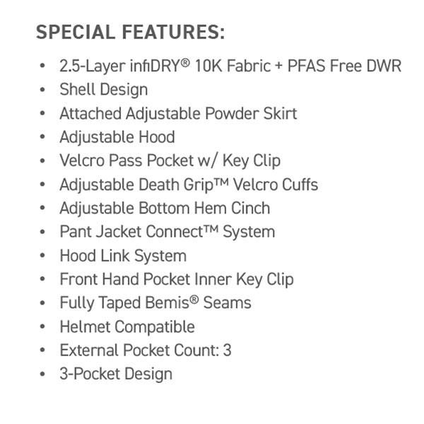 スノーボード ウェア 24-25 686 SIXEIGHTSIX シックスエイトシックス GHOST 2.5L SHELL ANORAK 24-25-JK-686 | 686 | 03