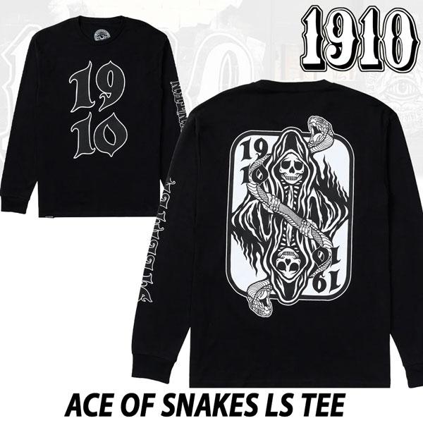 特価‼️希少Sサイズ❗️STONE  ブラック 長袖カットソー 1910 ロンT 長袖 ACE OF SNAKES LS TEE ms126258 メンズ ストリート