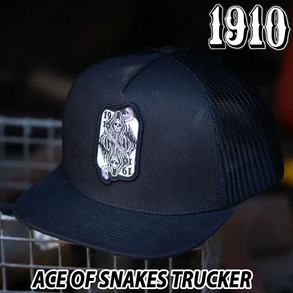 1910 キャップ ACE OF SNAKES TRUCKER ms126266 メッシュキャップ