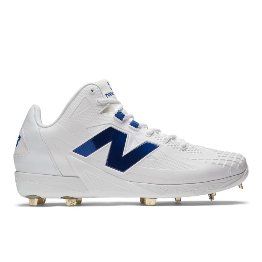値下げ ニューバランス 野球 金具スパイク 埋込 白スパ 軽量 New Balance Ohtani V1メタル 大谷モデル 幅2E相当 ホワイト/ブルー | New Balance | 13