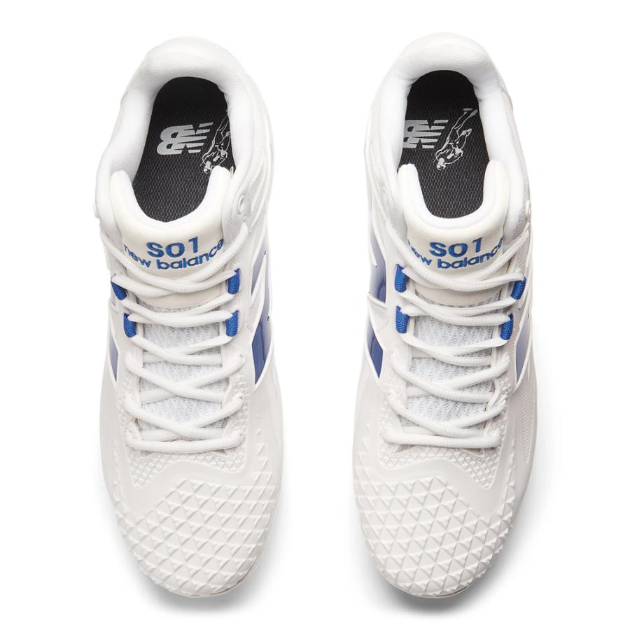 値下げ ニューバランス 野球 金具スパイク 埋込 白スパ 軽量 New Balance Ohtani V1メタル 大谷モデル 幅2E相当 ホワイト/ブルー | New Balance | 14
