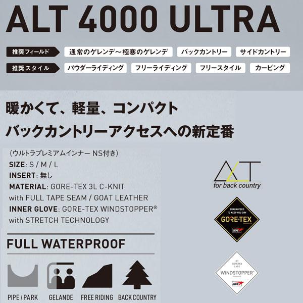 25-26 ボリュームグローブ エーエルティ4000ウルトラ VOLUME GLOVE ALT 4000 ULTRA スノーボード 手袋 25-26-GR-VLM ブラック Bグリーン オレンジ S M L |  | 14
