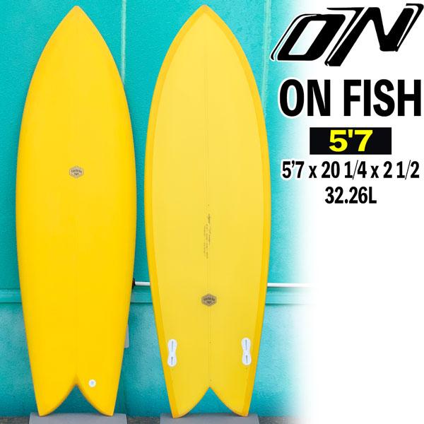 オオノシェイプ ONO SURFBOARDS ON FISH PU 5'7 x 20 1/4 2 1/2 32.26L
