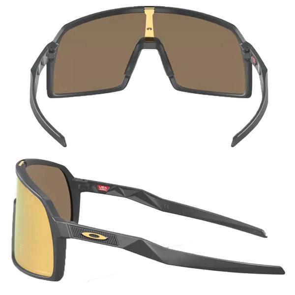 オークリー サングラス ストロS OAKLEY SUTRO S Matte Carbon Prizm 24K ロードの画像