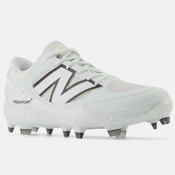 ニューバランス 野球スパイク ウレタンスパイク ポイントスパイク 白スパイク スパイク 軽量 幅広 New Balance PL3000 幅2E相当 ホワイト | New Balance | 17