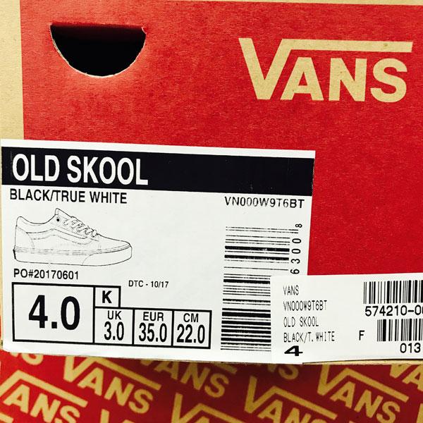 スニーカー スケシュー キッズ VANS USモデル KIDS OLD SKOOL BLK/TRUE WHITE バンズ ヴァンズ オールドスクール｜move｜05