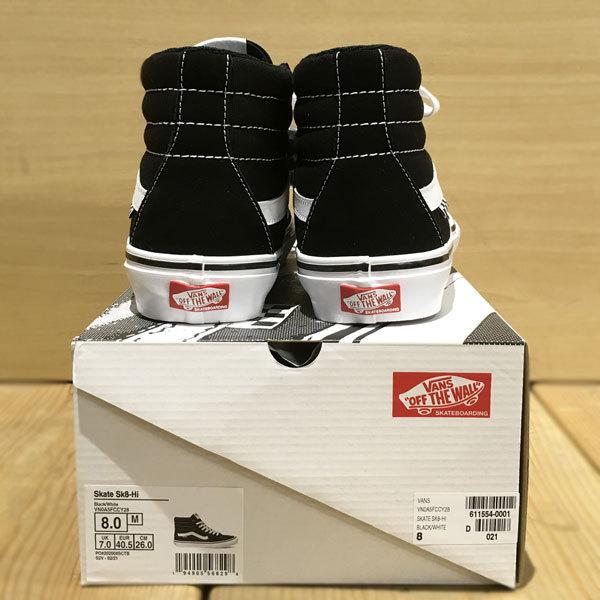 VANS スケートハイ SKATE SK8-HI スニーカー VN0A5FCCY28 スケシュー US SK8 バンズ BLACK/WHITE｜move｜05